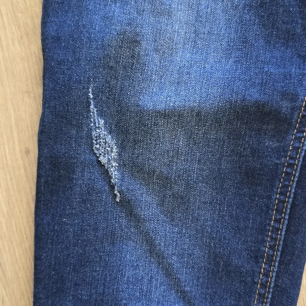 Classic Navy Distressed Skinny Jeans - Picture 8 of 16